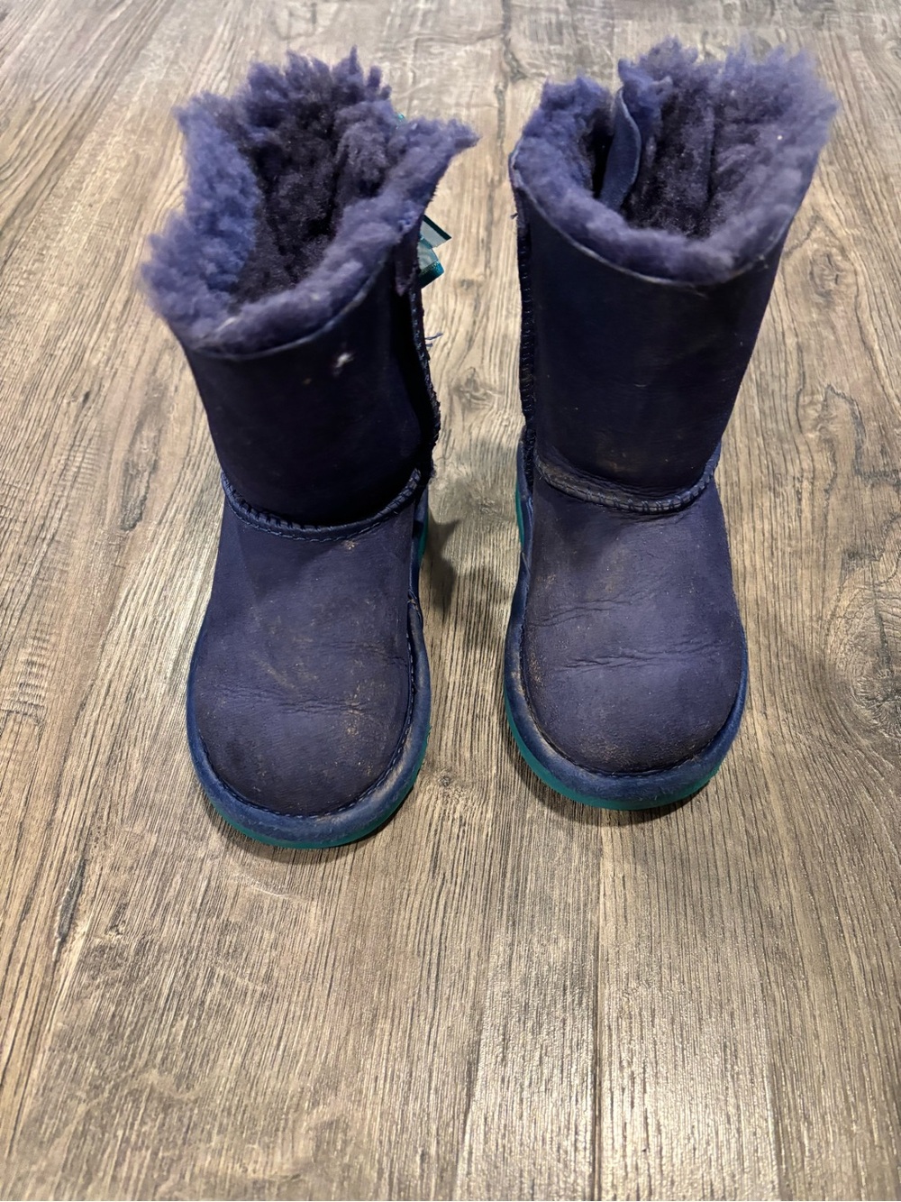UGG Kids Purple Shearling-Lined Winter Boots